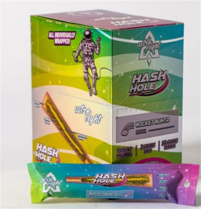 Picture of ASTRO EIGHT HASH HOLE PRER-ROLLS  2GM 25 CT - ROCKET RUNTZ