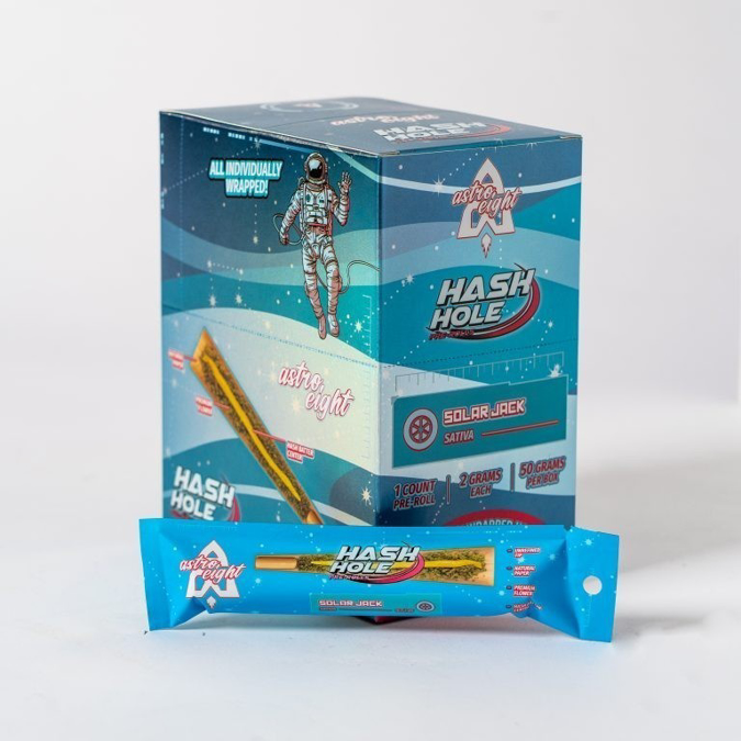 Picture of ASTRO EIGHT HASH HOLE PRER-ROLLS  2GM 25 CT - SOLAR JACK