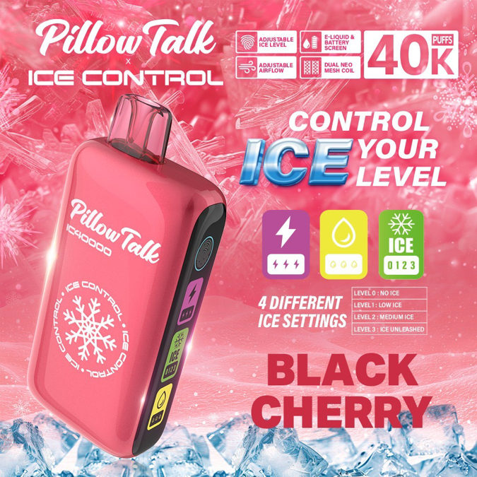 Picture of Pillow Talk Disposable Ice Control 40,000 Puffs 5ct/bx - Black Cherry