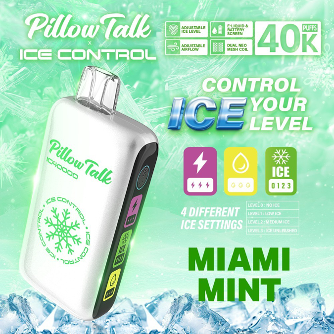 Picture of Pillow Talk Disposable Ice Control 40,000 Puffs 5ct/bx - Miami Mint