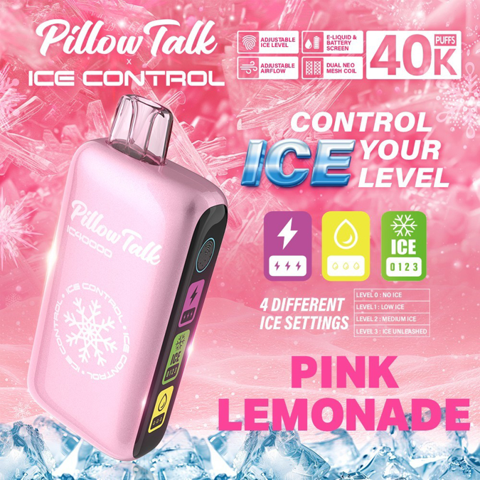 Picture of Pillow Talk Disposable Ice Control 40,000 Puffs 5ct/bx - Pink Lemonade