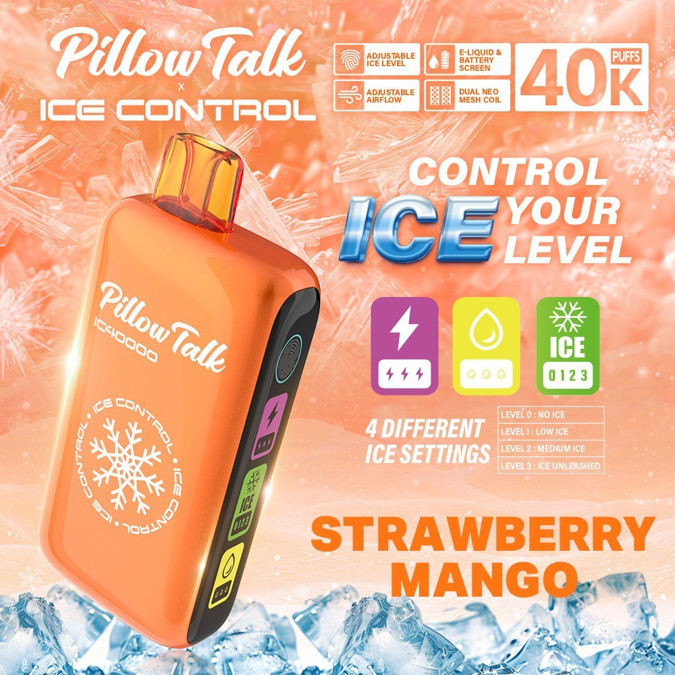 Picture of Pillow Talk Disposable Ice Control 40,000 Puffs 5ct/bx - Strawberry Mango