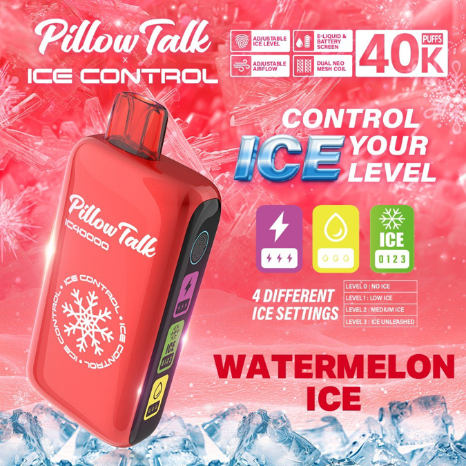 Picture of Pillow Talk Disposable Ice Control 40,000 Puffs 5ct/bx - Watermelon Ice