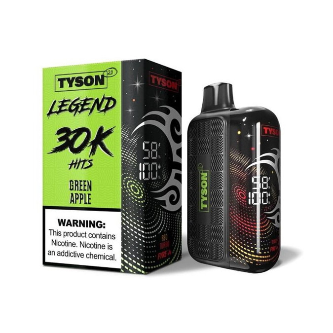 Picture of Tyson 2.0 Disposable 30,000 Puffs 5ct/bx - Green Apple