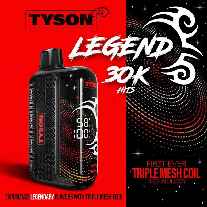 Picture of Tyson 2.0 Disposable 30,000 Puffs 5ct/bx - Menthol