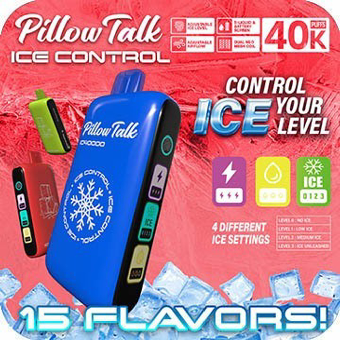 Picture of Pillow Talk Disposable Ice Control Crystal Edition  40,000 Puffs 5ct/bx - Cherry Lemon