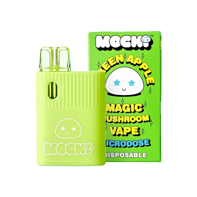 Picture of MOCHI MICRODOSE MAGIC MUSHROOM DISPOSABLE 600 PUFF 2.5ML - GREEN APPLE