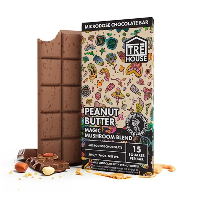 Picture of Tre House Mushroom Chocolate 10ct/bx - Peanut Butter