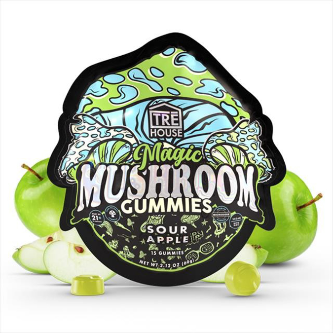 Picture of Tre House Magic Mushroom Gummies 60g15ct 10ct/bx - Sour Apple