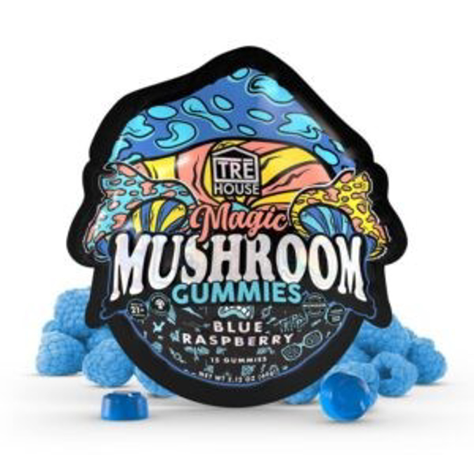 Picture of Tre House Magic Mushroom Gummies 60g15ct 10ct/bx - Blue Raspberry 