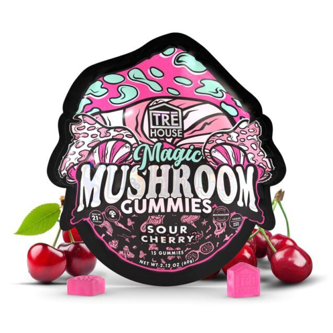 Picture of Tre House Magic Mushroom Gummies 60g15ct 10ct/bx - Sour Cherry 