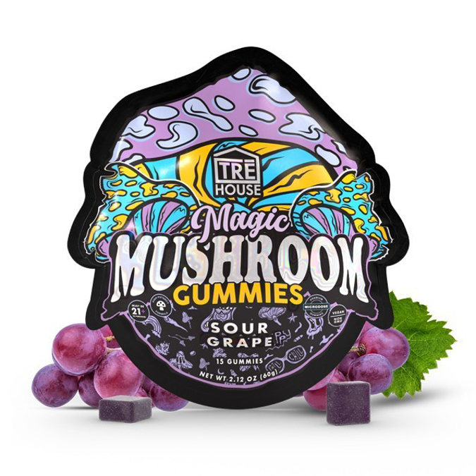 Picture of Tre House Magic Mushroom Gummies 60g15ct 10ct/bx - Sour Grape 