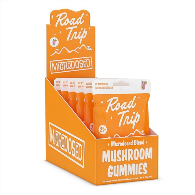 Picture of Road Trip Mushroom Microdosed Blend Gummies - Pink Lemonade