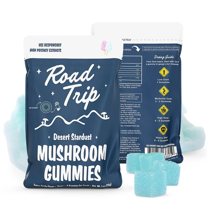 Picture of Road Trip Desert Stsrdust Mushroom Gummies - Cotton Candy