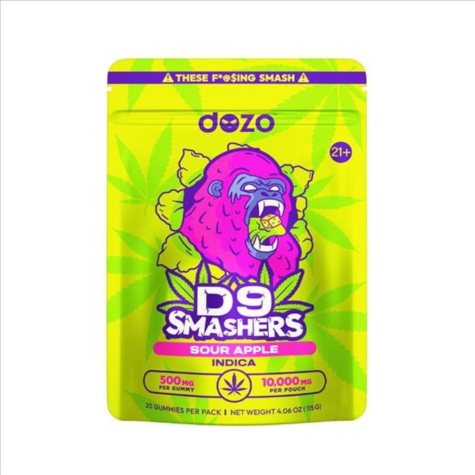Picture of Dozo Gummies D9 Smashers 500gm (Single) - Sour Apple 