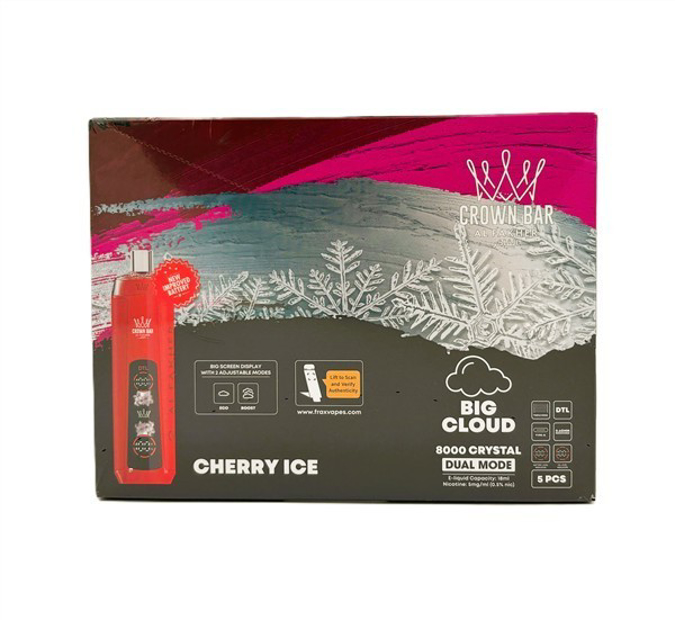 Picture of Alfakar Crown Bar 8000 Pro 5ct/Bx -  CHERRY ICE