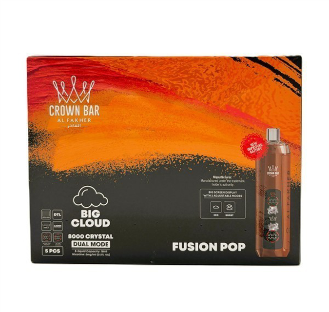 Picture of Alfakar Crown Bar 8000 Pro 5ct -  FUSION POP