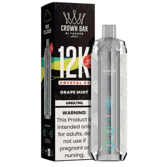 Picture of CROWN BAR DISPOSABLE 12K PUFFS 5CT - GRAPE MINT