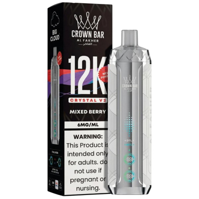 Picture of CROWN BAR DISPOSABLE 12K PUFFS 5CT -  MIXED BERRY