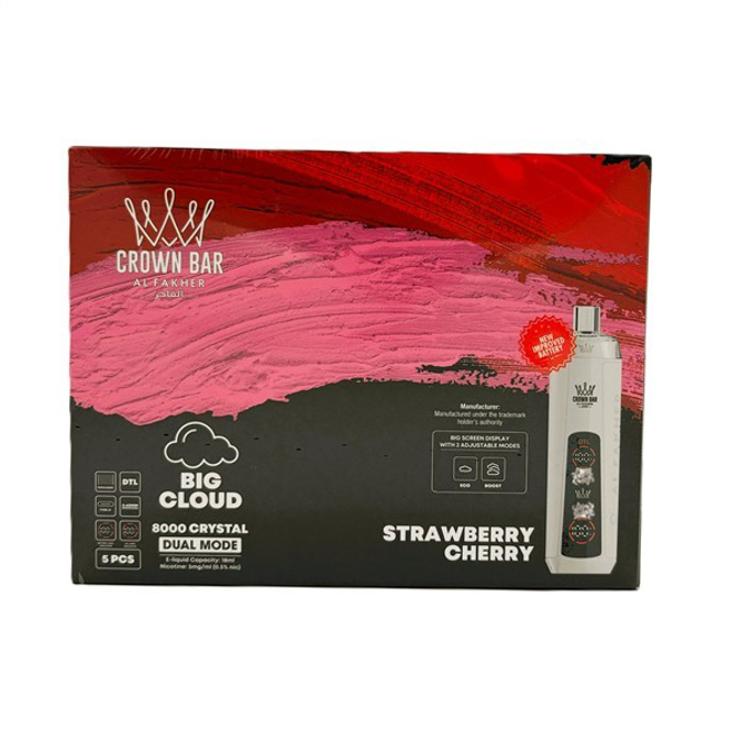 Picture of Alfakar Crown Bar 8000 Pro 5ct -  STRAWBERRY CHERRY