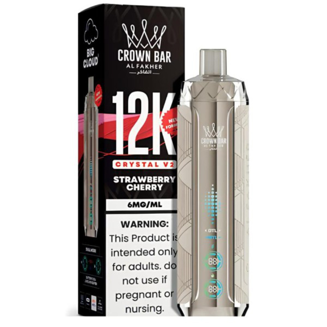 Picture of CROWN BAR DISPOSABLE 12K PUFFS 5CT -  STRAWBERRY CHERRY