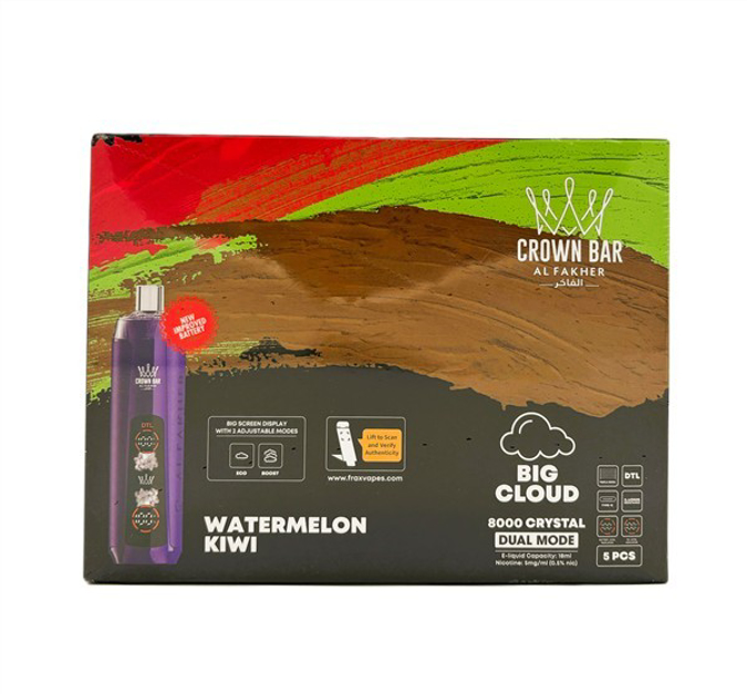 Picture of Alfakar Crown Bar 8000 Pro 5ct -  WATERMELON KIWI