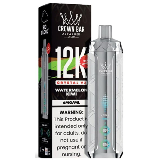 Picture of CROWN BAR DISPOSABLE 12K PUFFS 5CT -  WATERMELON KIWI
