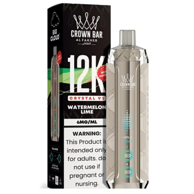 Picture of CROWN BAR DISPOSABLE 12K PUFFS 5CT -  WATERMELON LIME