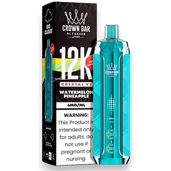 Picture of CROWN BAR DISPOSABLE 12K PUFFS 5CT -  WATERMELON PINEAPPLE