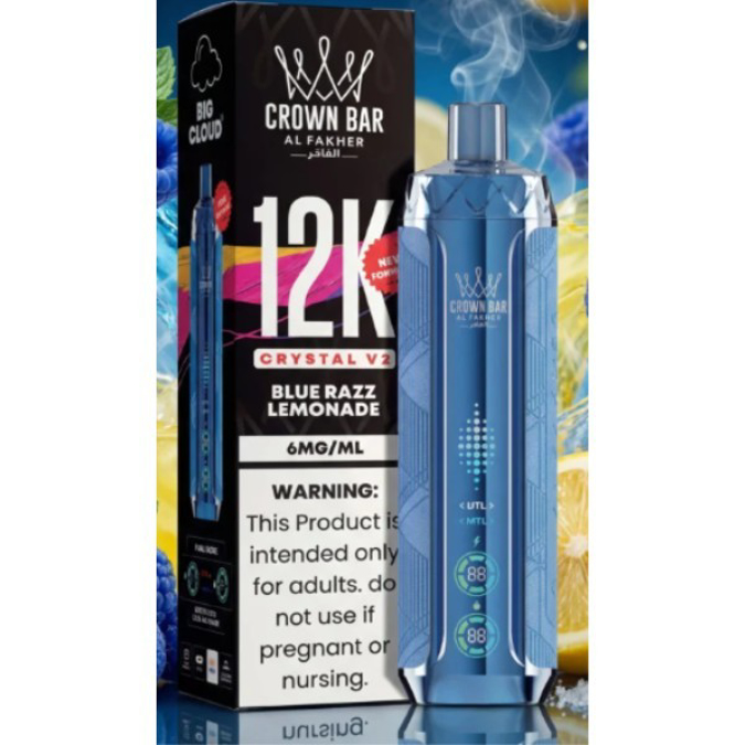 Picture of CROWN BAR DISPOSABLE 12K PUFFS 5CT - BLUE RAZZ LEMONADE