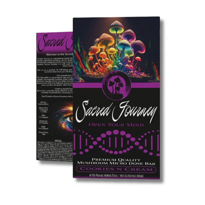Picture of SACRED JOURNEY MUSHROOM CHOCOLATE 4GM - COOKIES & CREAM