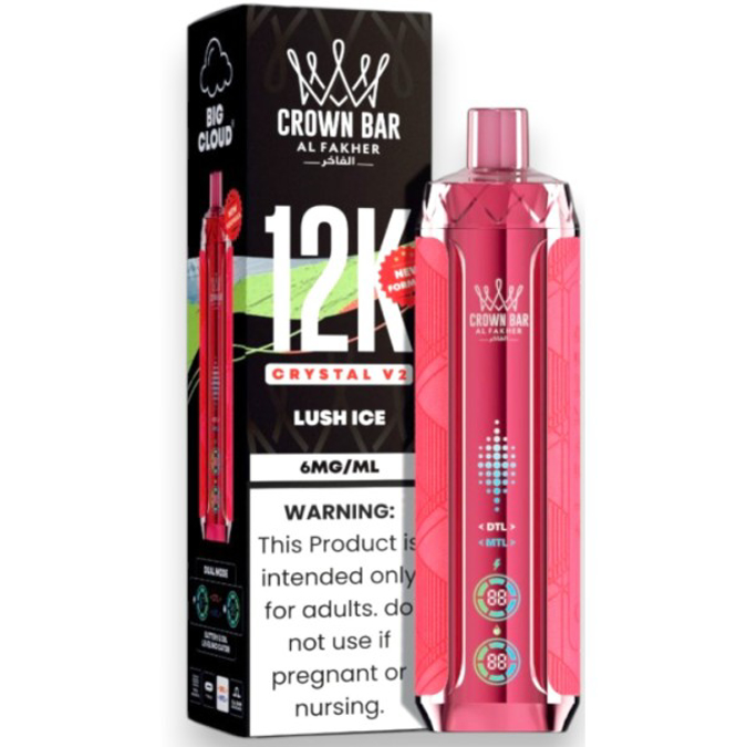 Picture of CROWN BAR DISPOSABLE 12K PUFFS 5CT - LUSH ICE