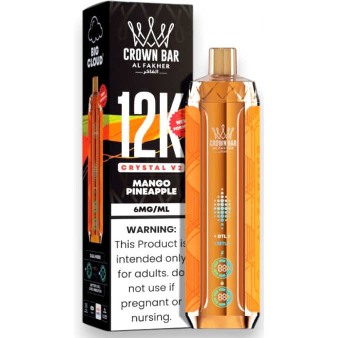 Picture of CROWN BAR DISPOSABLE 12K PUFFS 5CT - MANGO PINEAPPLE