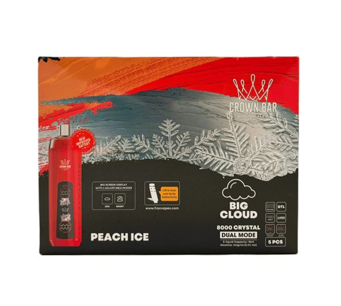 Picture of Alfakar Crown Bar 8000 Pro 5ct - Peach Ice