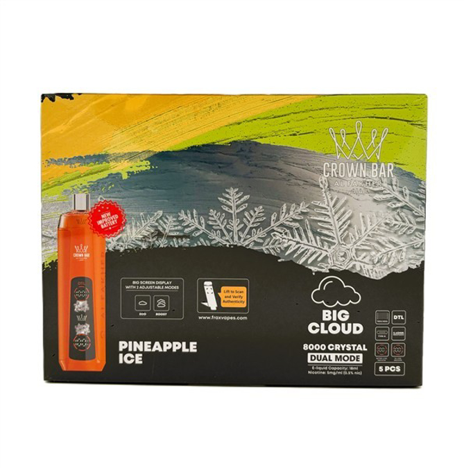 Picture of Alfakar Crown Bar 8000 Pro 5ct - PINEAPPLE ICE