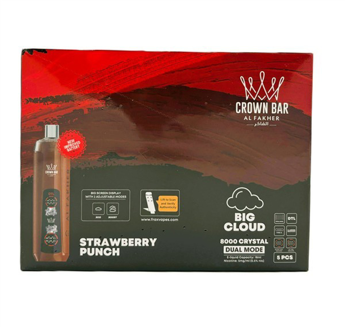 Picture of Alfakar Crown Bar 8000 Pro 5ct - Strawberry punch