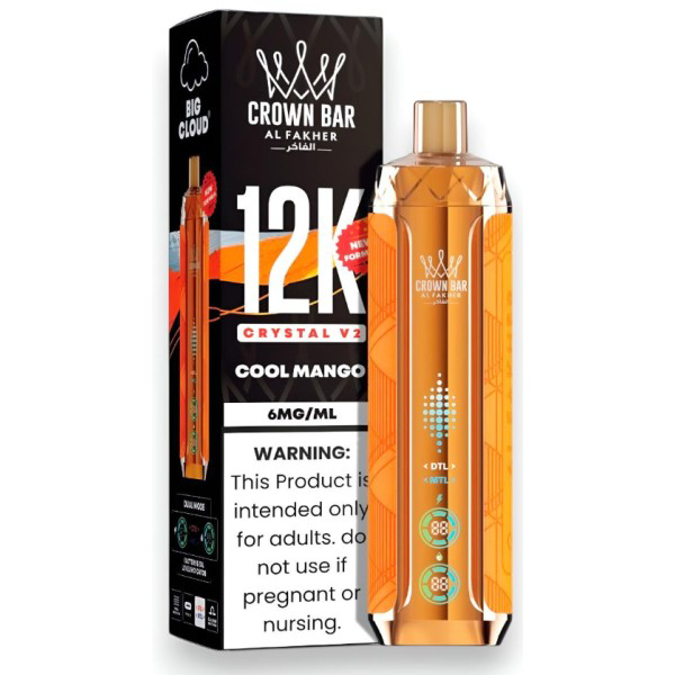 Picture of CROWN BAR DISPOSABLE 12K PUFFS 5CT - COOL MANGO