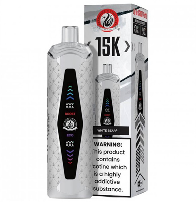 Picture of Starbuzz Disposable 15,000 Puffs 5ct - White Bear