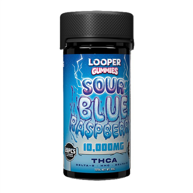 Picture of LOOPER GUMMIES JAR 10,000MG 20CT - SOUR BLUE RASPBERRY 