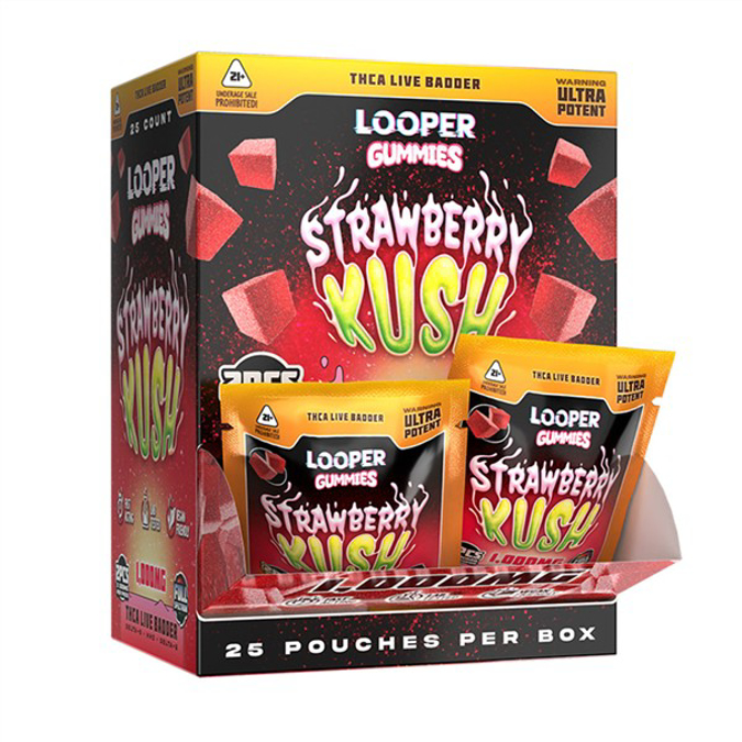 Picture of LOOPER GUMMIES ULTRA POTENT 1OOOMG(25CT BOX) Strawberry Kush
