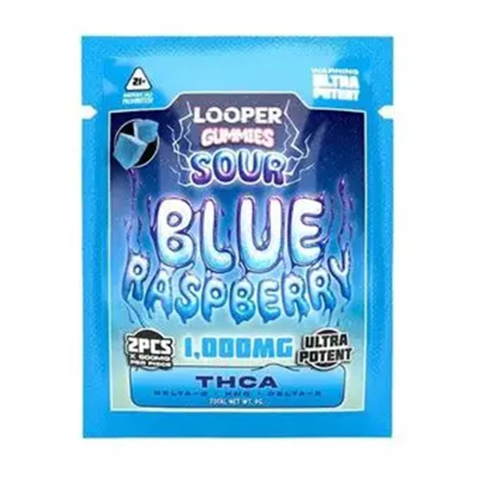 Picture of LOOPER GUMMIES ULTRA POTENT 1OOOMG(25CT BOX) Blue raspberry