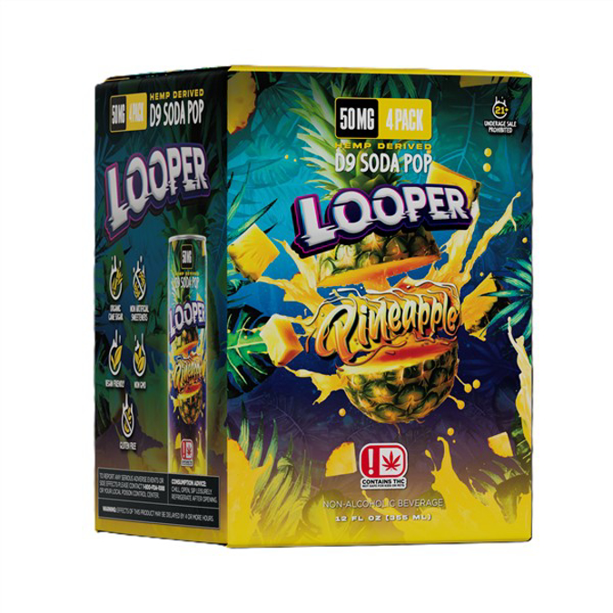 Picture of LOOPER D9 SODA POP 50MG 4CT - PINEAPPLE