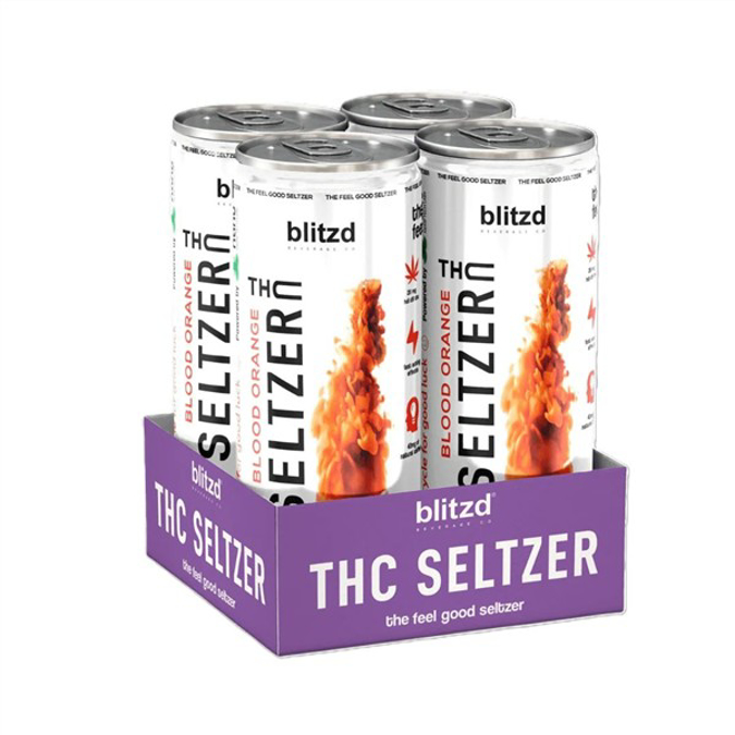 Picture of BLITZ SELTZER DRINK BLOOD ORANGE THC CAN 