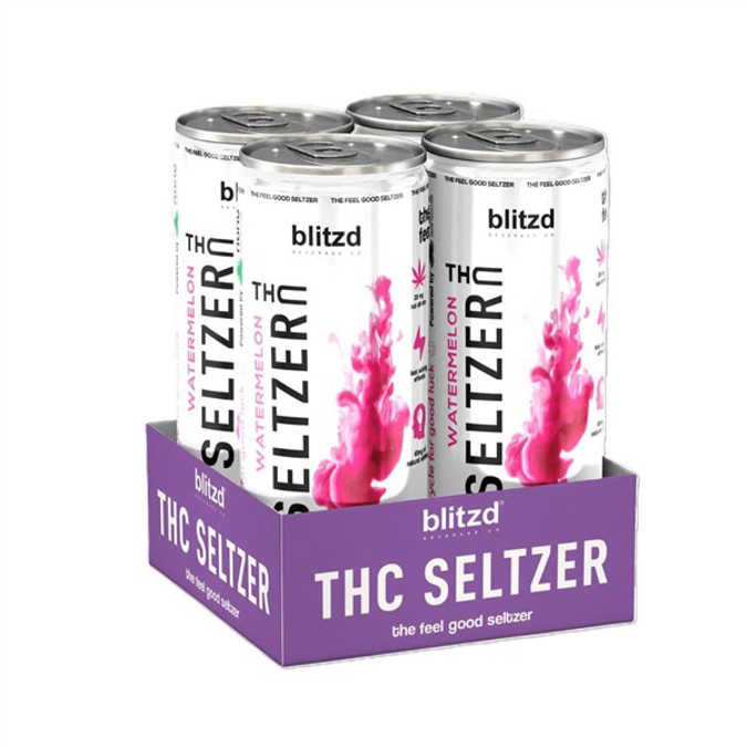 Picture of BLITZ SELTZER DRINK WATERMELON  THC 20G  CAN 