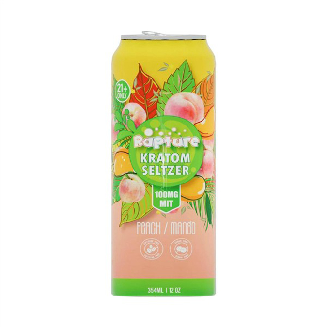 Picture of RAPTURE KRATOM SELTZER PEACH MANGO 100MG MIT
