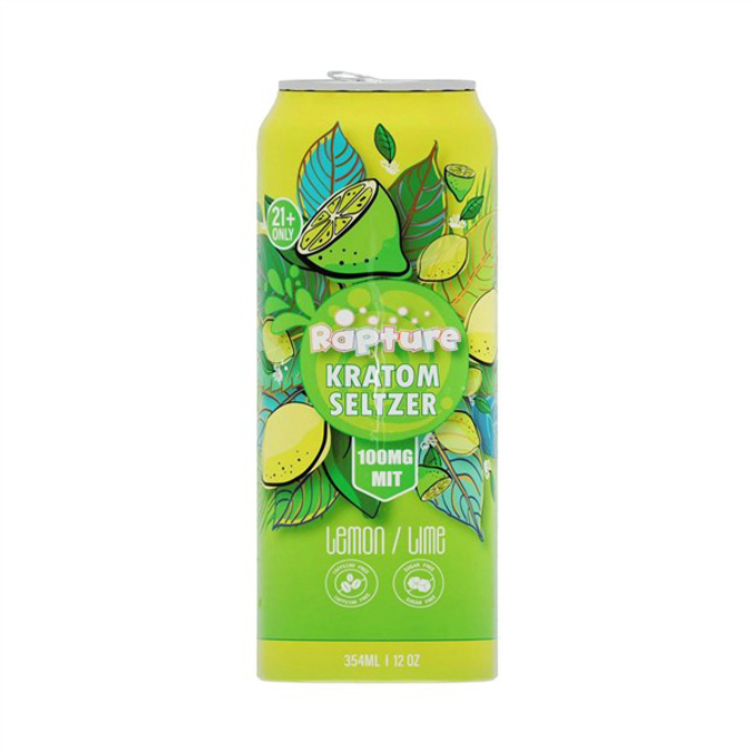 Picture of RAPTURE KRATOM SELTZER LEMON LIME 100MG MIT 