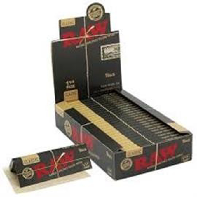 Picture of RAW PAPER ORGANIC BLACK  1 14 50PK 24CT