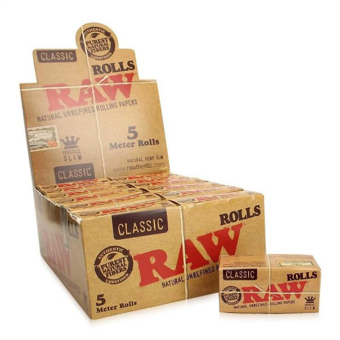 Picture of RAW Classic King Size Slim 5 Meter Rolls 24bx