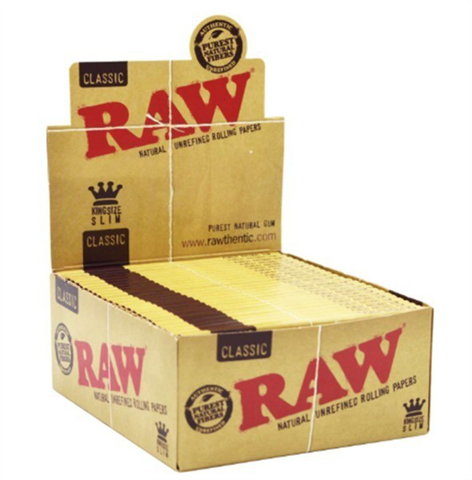 Picture of RAW PAPERS CLASSIC KING SIZE SLIM 32PK 50CT/BOX