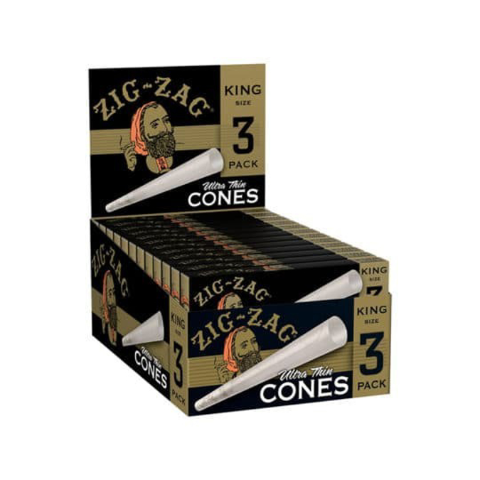 Picture of ZIG ZAG CONES ULTRA THIN KING SIZE 3PK